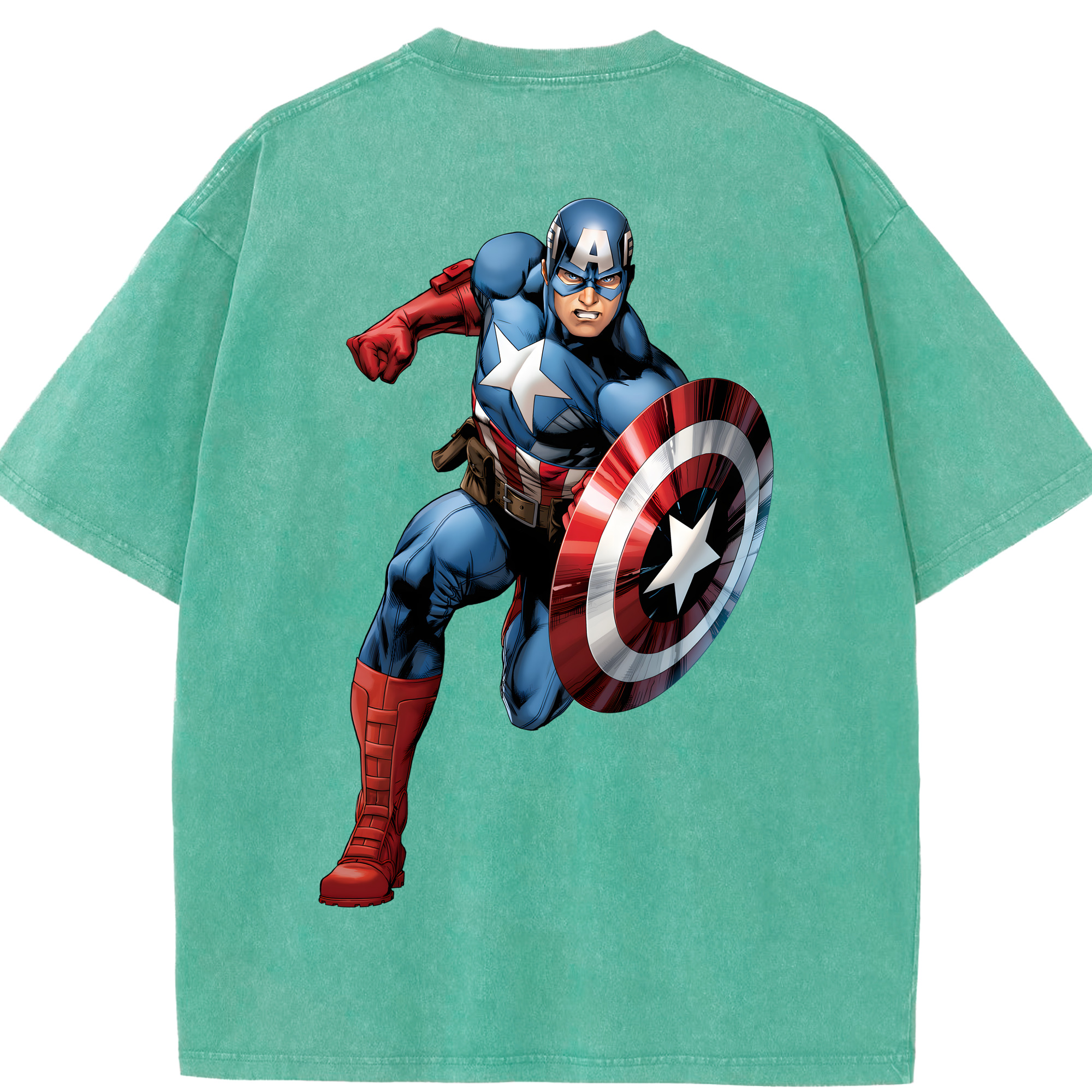 （画像用） アベンジャーズ The Avengers 綿100% ヴィンテージ風 半袖Tシャツ（背面プリント）